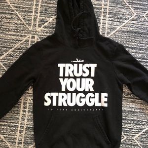 Trust Your Struggle Black Hoodie - XS